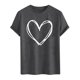thumbnail image 3 of Tops para hombre, blusas y camisas de cuello redondo y manga corta para hombre. Camiseta/camisa informal de cuello redondo y manga corta con estampado de corazones para hombre. Tops de poliéster para, 3 of 4