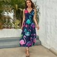thumbnail image 5 of Flamingo Pattern Sleeveless Dress Female Clothing Dress Women Summer 2025 Dress, 5 of 7