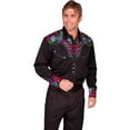 thumbnail image 2 of Scully Mens Vibrant Floral Embroidered Retro Western Shirt Big and Tall - P-634C BlueX, 2 of 2
