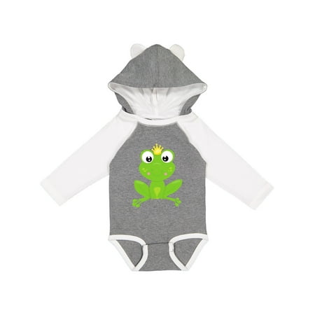 

Inktastic Frog Prince Cute Frog Frog With A Crown Gift Baby Boy or Baby Girl Long Sleeve Bodysuit