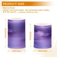 thumbnail image 3 of Flameless Candles Lights, Pack of two LED Lights, Dimmable LED Pillar Candles Battery Operated, Flames Remote Control Purple Mist, 3 of 7