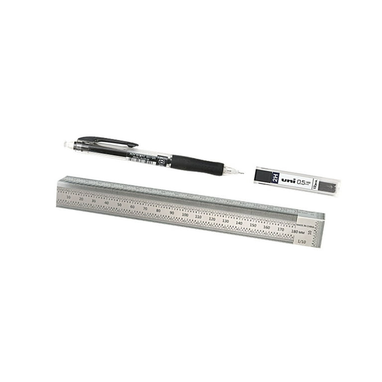 Stainless Steel 12 Inch Metal Ruler Non-Slip Rubber Back, with  Inch and Metric Graduations : Tools & Home Improvement