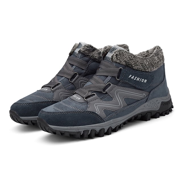 DQrwqpou Zapatos Senderismo Casuales Invierno Felpa Mujer Hombre Botines (Azul Marino 41)