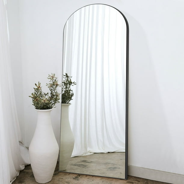 Arched Mirror Modern Fulllength Mirror 64x21 Black