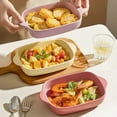 thumbnail image 3 of Colorful Ceramic Double-Handled Pan Oven Microwave Dishwasher Safe Steak Baked Rice Breakfast, 3 of 9