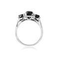 thumbnail image 2 of 2 1/3ct Treated Black Diamond Three Stone Ring 14K White Gold, 2 of 4