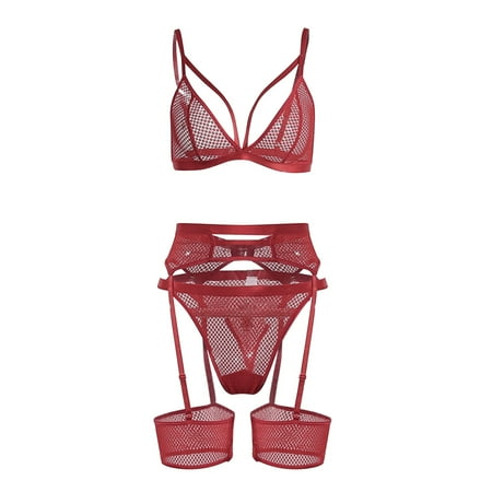 

CFXNMZGR Lingerie For Women New Fashion Lace Lingerie Underwear Sleepwear Wireless Pajamas Garter Nightgowns For Women