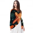 thumbnail image 5 of Starfish Elegant Chiffon Silk Scarf for Women - Lightweight Breathable Shawl Wrap in Size 70.86 x 28.7 inches, 5 of 6