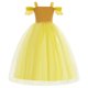 thumbnail image 5 of Vestidos de princesa bella para niños, disfraz de fiesta de cumpleaños para niñas, ropa de flores de Halloween, disfraz de fantasía de La Bella y La Bestia, 5 of 5