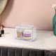 thumbnail image 4 of Cotton Swab Holder Acrylic Container With Lid Cotton Pad Holder Swab Dispenser Container Clear Double-compartments Box, 4 of 4