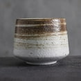 thumbnail image 2 of GROWTH TANK Japanese Ceramic Tea Cups Handcraft Porcelain Mugs Chinese Kung Fu Cup 200ml Big Brown, 2 of 5