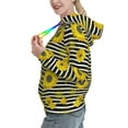 thumbnail image 2 of Salouo Sunflowers On Black And White Stripes Pattern Hoodie Sweatshirts for Women, Autumn Pullover Hoodie Workout Sweat Women's Long Sleeve Preppy Sweatshirts-XX-Large, 2 of 7