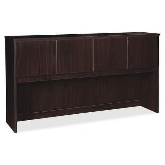 Lorell Prominence 2.0 Espresso Laminate Hutch 72" x 16" x 39" - Drawer(s)4 Door(s) - Material: Particleboard - Finish: Espresso Laminate, Thermofused Melamine (TFM)