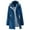Blue, variant on Women's Mid-length Trench Coat, Water-repellent, Detachable Hooded Jacket Black L