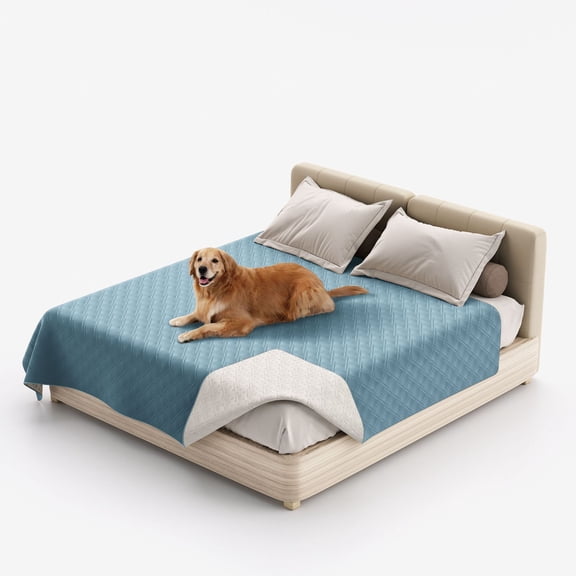 Easy-Going Waterproof Dog Bed Cover, Non-Slip Pet Blanket for Furniture, Washable Couch Cover, Repleasement Sofa Cover (30X70 in,grayish blue)