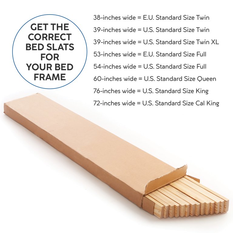 Classic Brands Xtreme Heavy-Duty Solid Wood Bed Support Slats | Bunkie  Board, Queen