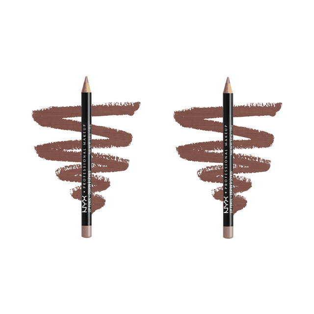 Lápiz delineador de labios NYX Slim 831 Mauve Long-wear (paquete de 2)