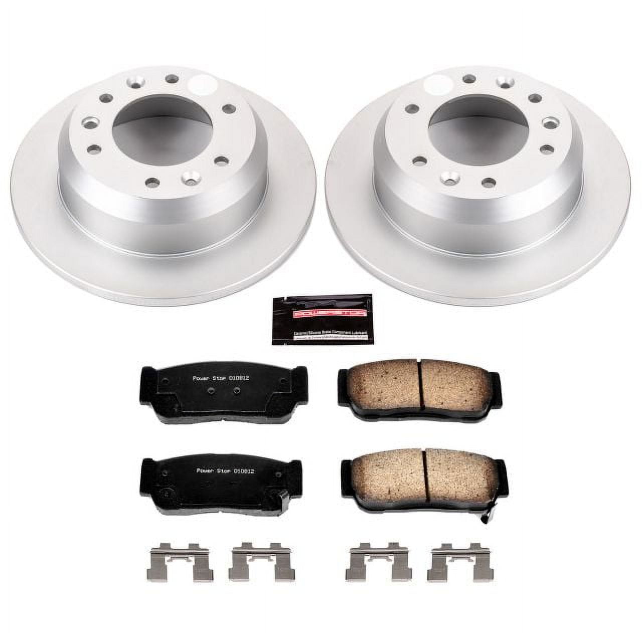 PowerStop Rear Geomet Coated Brake Rotor and Pad Kit Fits: HYUNDAI KIA Select Models CRK5907