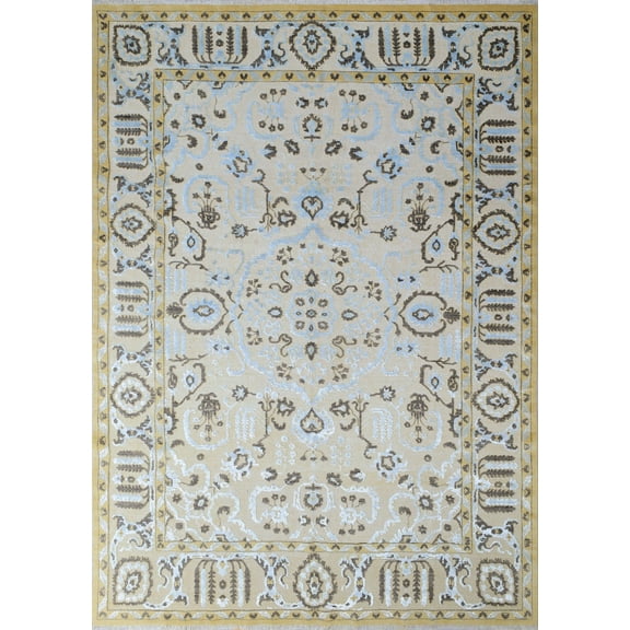 Fine Galaxy Karif Beige/Lt. Blue Rug, 8'10" x 12'5"