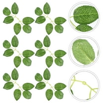 FELTECHELECTR 40Pcs Plastic Green Leaves Green Perfect For Special Occasions DIY Craft Home Decor Decorations