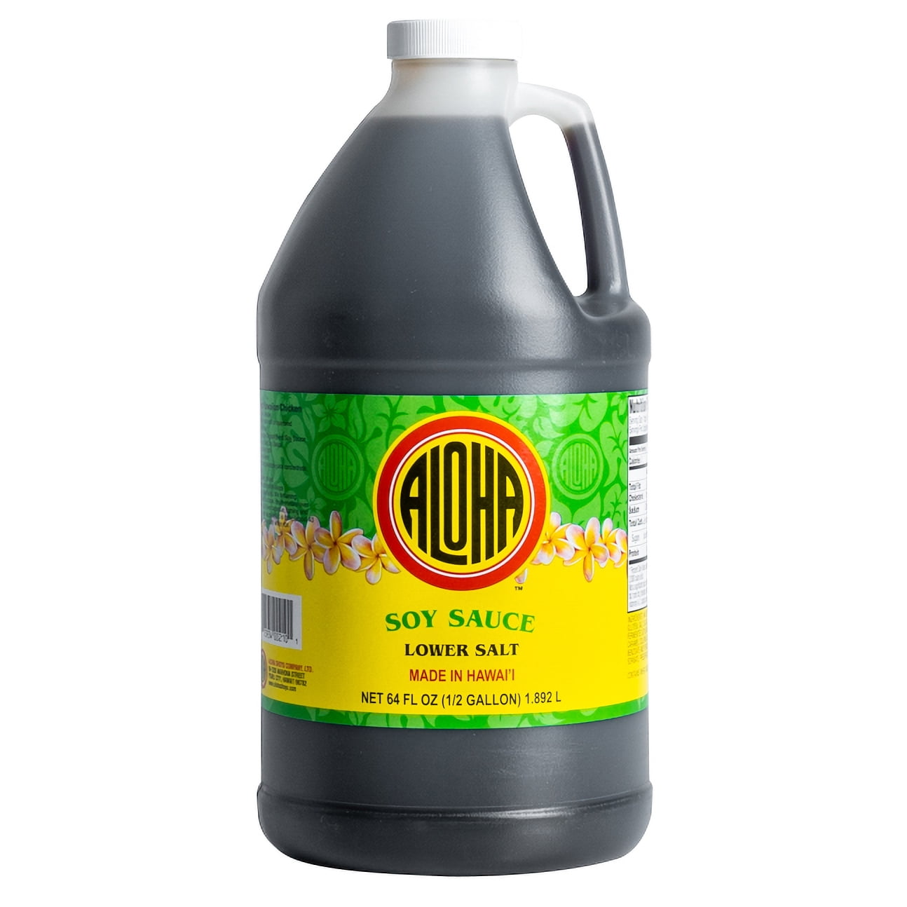 Aloha Shoyu Lower Salt Soy Sauce, 64 oz