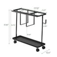 thumbnail image 7 of Yamazaki Home Fitness Equipment Storage Cart, Black, Steel, Supports 16.5 pounds, Wheels, Adjustable, 7 of 7