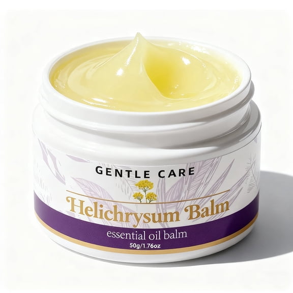 Helichrysum Balm,Moisturizing Helichrysum Essential Oil Balm, Beeswax & Almond Oil, Multipurpose Salve for All Skin Types Makeup Organizers, Household Daily Necessities 1.76oz