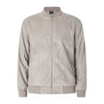 thumbnail image 6 of CAPO Suede Bomber Jacket, Grey, 6 of 6