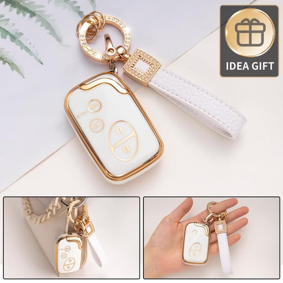 Key Fob Cover Compatible with Fit for Lexus GX460 RX350 ES350 IS250 LX570 IS350 GS430 GS300 GS450h is-C is-F Premium Protective Smart Remote Key Case Keychain Case Holder Protector
