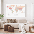 thumbnail image 4 of Elephant Stock Our Travels World Push Pin Map Wall Art - Map Canvas Art - 24" x 16", 4 of 8
