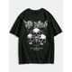 thumbnail image 1 of Halloween T-shirt - Grunge Punk Men's Casual Slogan & Skeleton Graphic Round Neck Short Sleeve T-Shirt, 1 of 6