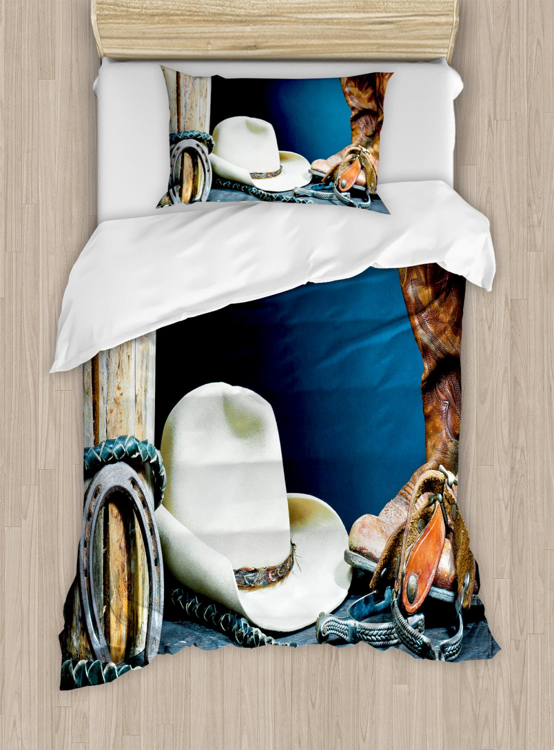 Cowboy Hats/Barns/Bandanas Set of 3 Rolls Holiday Quilt Christmas Gift Wrap 
