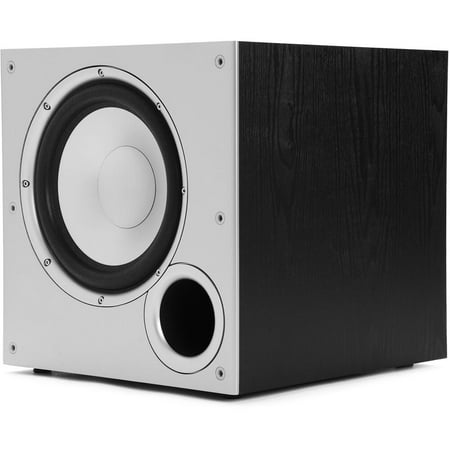 Polk Audio - PSW10 10" Powered Subwoofer, 100W Peak Power, Compact Design, Easy Setup with Home Theater Systems - Black