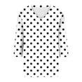 thumbnail image 4 of CONZONE Womens Summer T-Shirts 3/4 Sleeve T Shirts for Women Casual V Neck Dot Graphic Lightweight Tees Soft Cozy Dailywear, 4 of 4