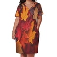 thumbnail image 3 of Autumn Leaves Loose Pocket Dress Dresses Summer Summer Dresses for Women, 3 of 9