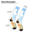 thumbnail image 3 of Gokiu Bluey Womens Athletic Knee High Socks Outdoor Sport Socks Casual Tube Socks, 3 of 7