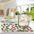 thumbnail image 5 of SKYSONIC Christmas Dish Drying Mat for Kitchen Counter,Snowflake Santa Xmas Tree Ultra Absorbent Reversible Microfiber Dishes Drying Rack Pad Heat-resistant Mats 16x18in, 5 of 7