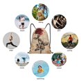 thumbnail image 6 of Fuzoiu Vintage Rose Botanical Art Print Drawstring Backpack for Gym, Travel, Yoga,Sports Sackpack String Bag for Women Men-Medium, 6 of 6