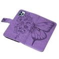 thumbnail image 7 of Dteck for iPhone 11 Pro Case Butterfly Pattern Leather Wallet Case Cute Women Diamond Bling Cover with Card Slot Wrist Strap Kickstand Folio Flip Protective Case for iPhone 11 Pro, Lightpurple, 7 of 7