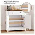 thumbnail image 3 of 30" Coffee Bar Station, Kitchen Sideboard Buffet Cabinet with a Drawer and Adjustable Shelf, Modern Farmhouse Storage Cabinet for Kitchen, Living Room, Entryway, White, 3 of 7