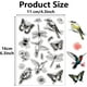 thumbnail image 2 of Sellos transparentes con pájaros realistas: mariposas, abejas, flores, libélulas, plantas, insectos voladores. Fondo vintage. Sello de silicona para sello postal., 2 of 9