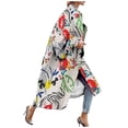 thumbnail image 2 of Winter Coats for Women Zpanxa Women Plus Size Long Open Front Cardigans, Retro Printed Long Trench Coat, Colorful Jacket Outerwear Winter Coats with Pockets Beige B S, 2 of 2