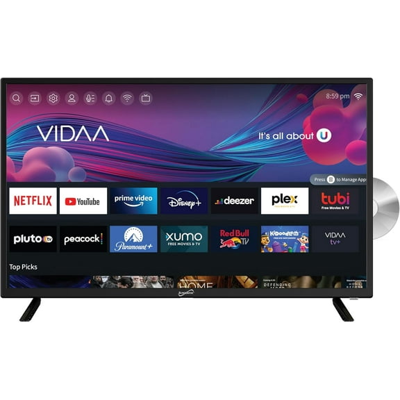 Supersonic 32" Class HDTV (1080p,720p,1080i,480p,480i) TV/DVD Combo (SC-3226SDVD)