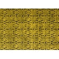 thumbnail image 1 of Ahgly Company Machine Washable Indoor Rectangle Oriental Yellow Modern Area Rugs, 2' x 4', 1 of 4