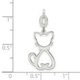 thumbnail image 4 of Sterling Silver Polished Cat Charm QC9307, 4 of 4