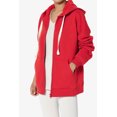 thumbnail image 3 of TheMoogan Women's PLUS Essential Full Zip Cotton Fleece Hoodie Sweatshirt Relaxed Track Jacket, 3 of 7