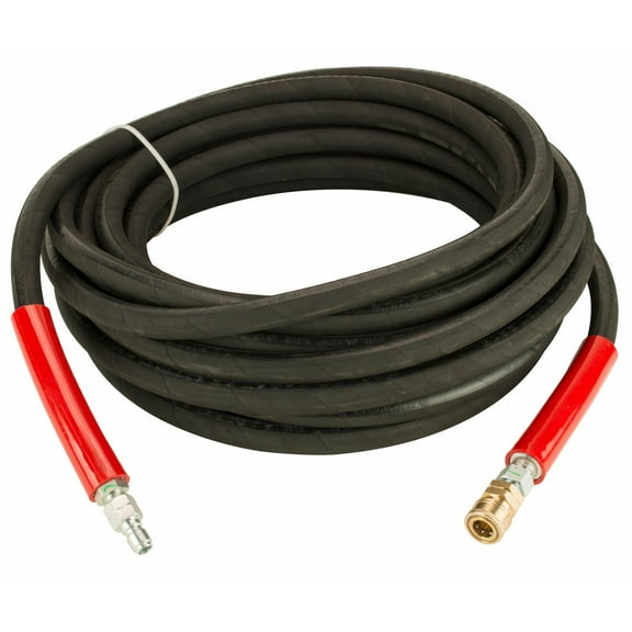 Raptor Blast 6000 PSI 1/2" x 50' BLACK 2 Wire Pressure Washer Hose with Couplers