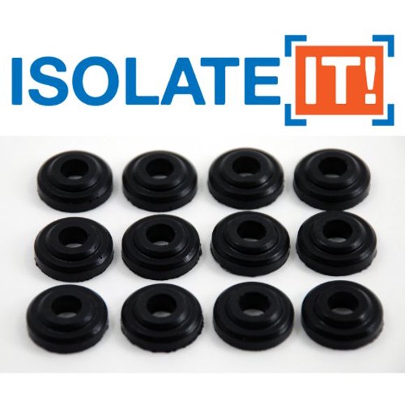 Isolate It!: Bague d'Isolation par Vibration Sorbothane 70 Dur (.28 Pouces ID -.72 Pouces OD -.22 Pouces Épais) - Lot de 12