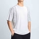 thumbnail image 2 of Blusa de Manga Corta Impresa Casual Suelto Deportes Respirable Hielo-Seda de Mitad de Manga Cuello Redondo Top Blusas de Manga Corta Top, 2 of 9