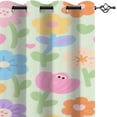 thumbnail image 3 of Flowers Curtains for Bedroom Living Room, Flowers Blackout Curtains, Cartoon Style Home Decor Drape, Modern Design Style Window Treatments Drapes 42"W x 96"L (Pack of 2), 3 of 6